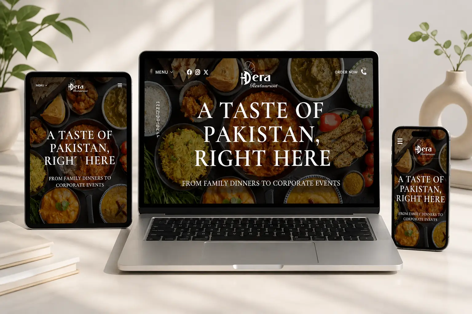 Dera Springfield restaurant website project