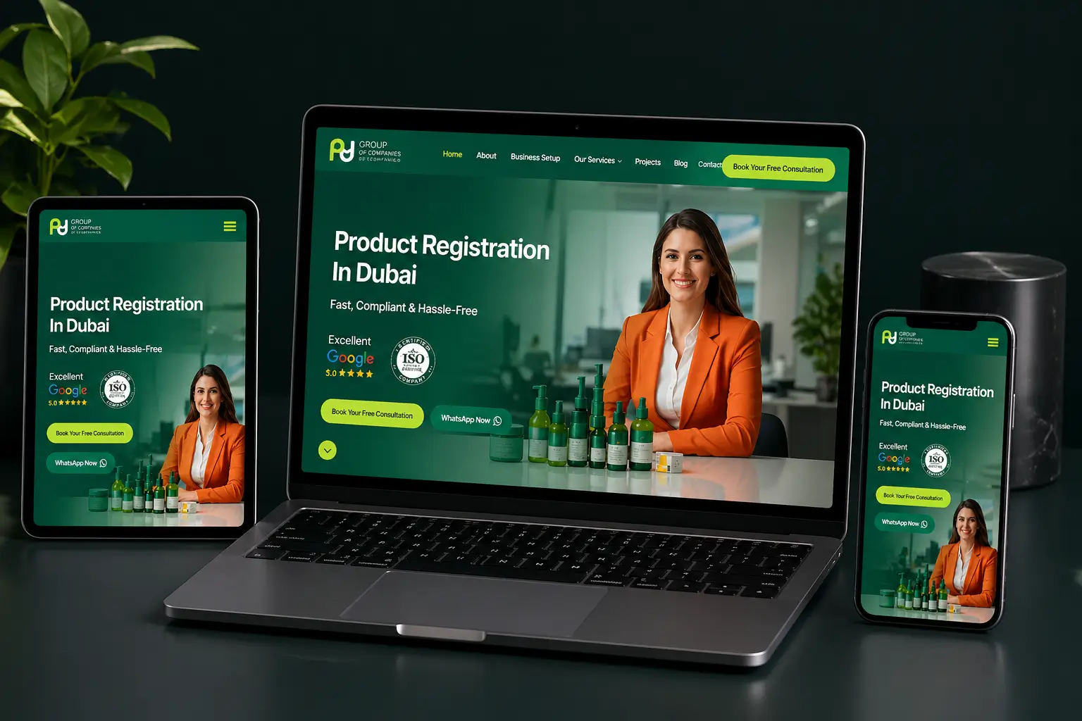Product Registration Dubai website project